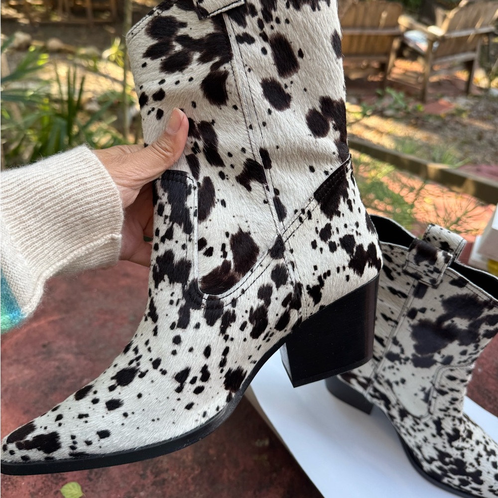 NEW STAUD June Calf Hair Ankle Boots - Picture 6 of 10